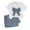 R141-White, variant on RMGVDSD Girls Outfits Set Girl Fashion Clothes Short Sleeve Bow T-Shirts With Pearl And Denim Skirt Shorts Two Piece Set Summer Casual Wear 2-3 Years