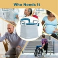 thumbnail image 2 of Happydeer Bedside Commode, Portable Toilet Chair Seat with Detachable Armrest, Mobile Portable Toilet, Adult Potty Chair for Elderly and Disabled, 2 of 8