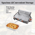 thumbnail image 4 of Numjaw Casserole Carrier for Hot or Cold Food, Expandable Insulated Double Casserole Carrier, Fits additional 9"x13" Baking Dishes, Padded Lasagna Holder for Trip, Party, Picnic, 4 of 7
