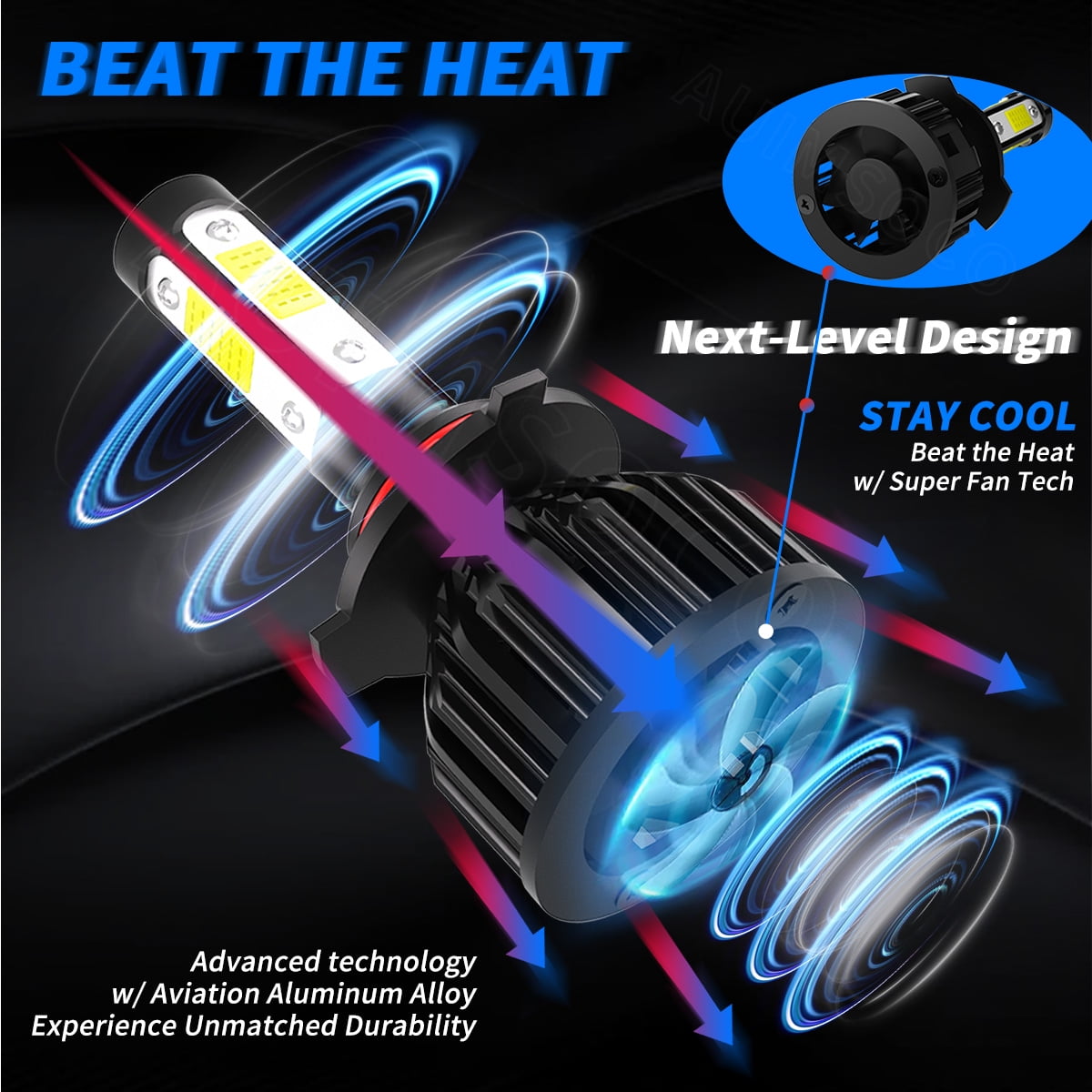 6000K 4Pcs LED Headlight 300% White Brightness, 9005/HB3+9006/HB4 High Low Beam LED Headlight, Canbus No Error, 4000LM  Bulbs For Chrysler 200 2011 2012 2013 2014