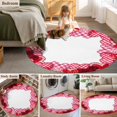thumbnail image 5 of Round Rugs 6Ft, Valentine's Day Round Area Rug Washable Indoor Throw Carpet, Pink Buffalo Plaid Love Hearts Roses Soft Non Slip Circle Rug for Office Cabinet Home Decor Aesthetic, 5 of 8