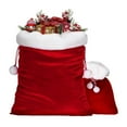 thumbnail image 4 of Shoreew Christmas Velvet Santa Claus Bag 12 x 16/20 x 28 Inch Large Santa Gift Sack with Drawstring Holiday Gift Bag for Present Toys Xmas Party Supplies, 4 of 7