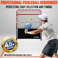 thumbnail image 2 of 4ft Portable Pickleball Rebounder Training Aid for Pro Player Level 4.0+, Adjustable Angle Easy Setup & Storage - Perfect Your Forehands Backhands Dinks Volleys Accuracy Coordination Kitchen Control, 2 of 7