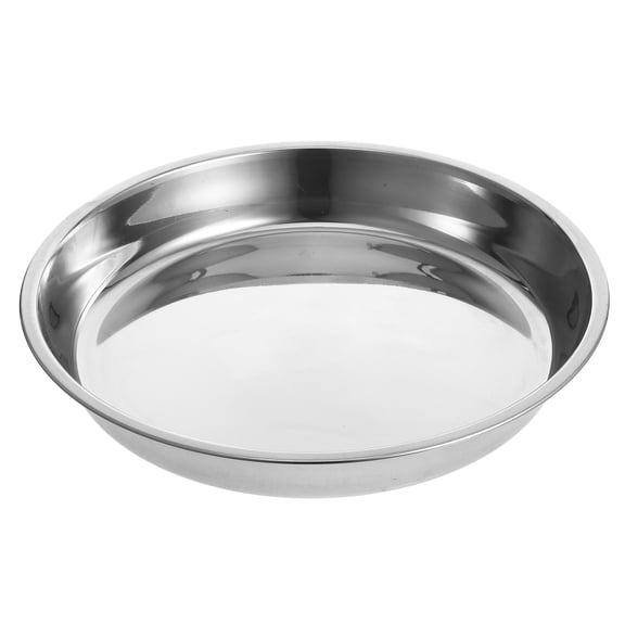 GAXIRE Round Stainless Steel Serving Platter for Kitchen and Dining - Dinnerware, Easy to Serve and Clean