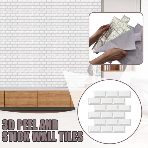 Affordablo 2025 Peel And Stick 3d Wall Tiles Clearance 4pcs 3D Peel And Stick Wall Tiles 3D Crystal Tile Stickers DIY Self Adhesive Wall Stickers