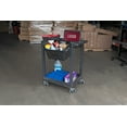 thumbnail image 3 of FSE 373-SEC11-B-OUTRIG 24" x 18" Plastic Utility Tub Cart - Two Shelves with Outrigger Utility Cart Bins, 3 of 3