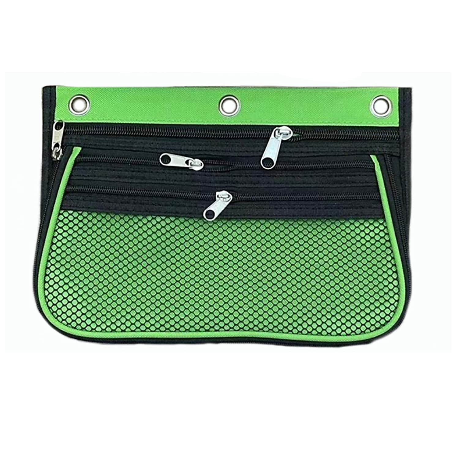 Charles Leonard Expanding Pencil Pouch, 3 Pocket, Assorted Colors, 24 Count