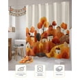thumbnail image 7 of Fall Shower Curtain Hill House Bathroom Curtains with Hooks, Waterproof Fabric Autumn Tree Mountain Linen Thanksgiving Bath Shower Curtains Set for Bathroom Bathtubs Decor 72x84 Inch, 7 of 7
