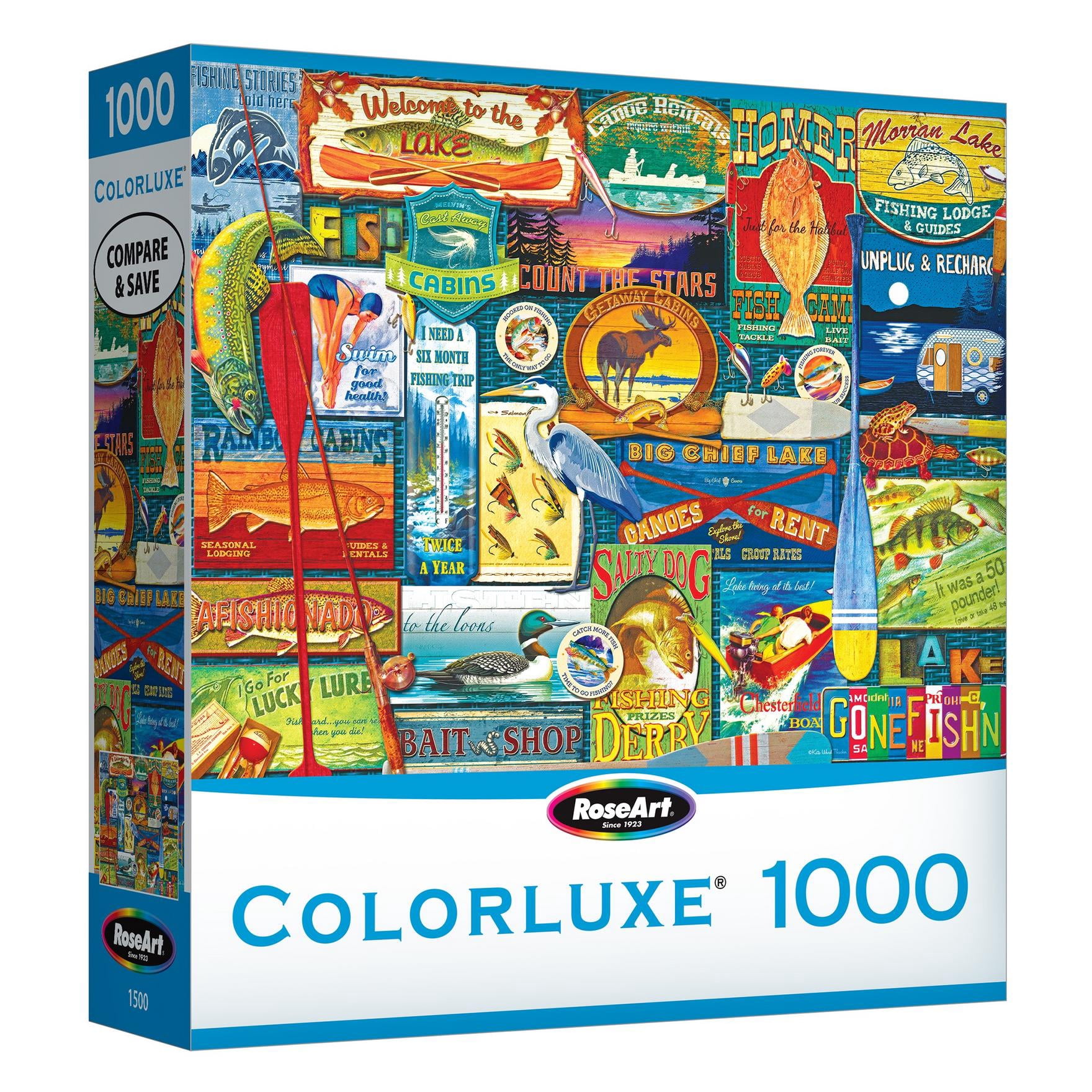 RoseArt Colorluxe 1000-Piece - Signs at the Lake