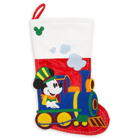 Disney Parks Christmas Train Disney Parks Mickey Train Engineer Christmas Holiday Stocking New with Tags ()