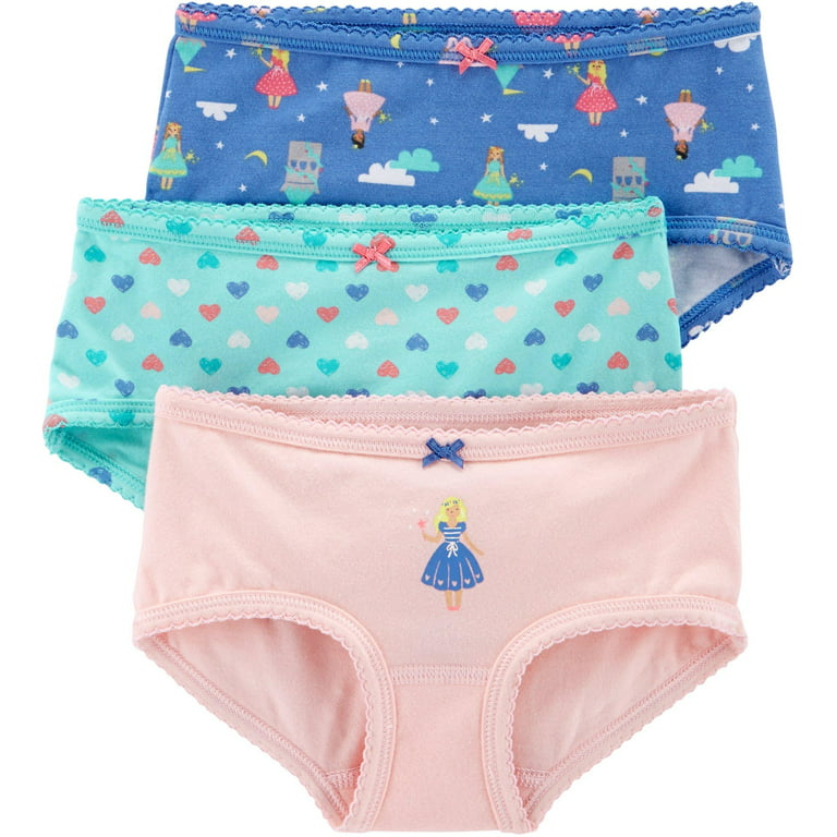 Carters Girls Underwear, 3 Pack Princess Fairies Heart Brief Panties  (Toddlers, Little Girls & Big Girls)