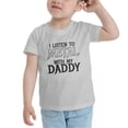 thumbnail image 3 of I Listen to Metal with My Daddy Funny Toddler T Shirts for Boys Girls (Gray, Youth M), 3 of 5