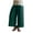 Green, variant on QUYUON Womens Capris Pants Plus Size Wide Leg Linen Capris Elastic Waist Pull on Capris Cropped Pants Comfy Loose Soft Lounge Pajama Capris Sweatpants Yoga Pants Trousers