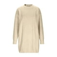 thumbnail image 5 of Levmjia Womens Knit Sweater Dress Long Sleeve Round Neck Casual Solid Mini Dress Soft Comfortable Polyester for Party Commuting Wedding Outfit, 5 of 9