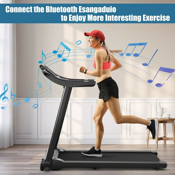 Gymax 2.25HP Electric Folding Treadmill W HD LED Display APP Control Speaker Walmart