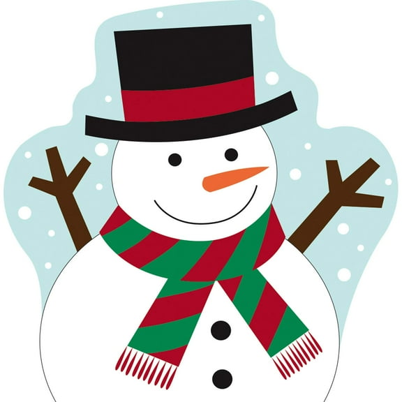 Evergreen Paper Shaped Luncheon Napkin, 16 count, Snowman