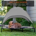 thumbnail image 3 of Best Choice Products 48in Elevated Cooling Dog Bed, Outdoor Raised Mesh Pet Cot w/ Removable Canopy, Carrying Bag - Gray, 3 of 8