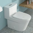 thumbnail image 3 of Bidet Toilet Ceramic One Piece Toilet for Bathroom, 12-inch Rough-In, 1.24/1.43 GPF, Dual Flush with Soft Clsoing Seat, Powerful Dual Flush MAP 800g,One Piece Toilet, 3 of 16