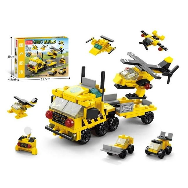 Mini Bloques De Construcción Helicóptero de ingeniería 118 Piezas