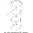 thumbnail image 2 of 5 Tier Corner Display Rack Multipurpose Shelving Unit, Dark Cherry/Black, 2 of 5