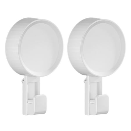 

Kinaerty 2Pcs Suction Cup Hooks Reusable Heavy Duty No Tools Required Smooth Surface Traceless Removable Hook