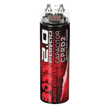 Power Acoustik PCX-5F 5 Farad Digital Car Audio Capacitor – Blue LED Volt Meter, New