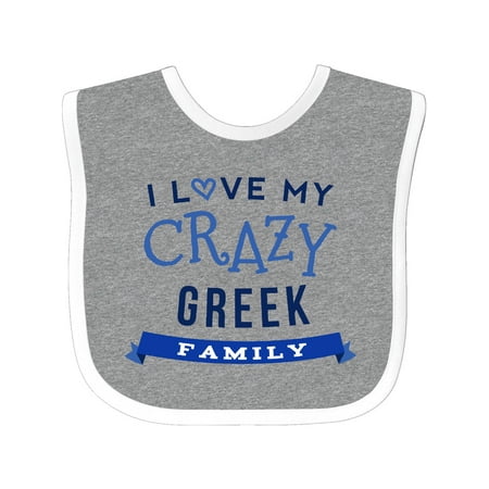 

Inktastic Greek Family Funny Gift Gift Baby Boy or Baby Girl Bib
