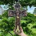 thumbnail image 3 of Orthodox religious carved cross wall cross wall hanging decoration carved from natural wood Orthodox gift, 3 of 7