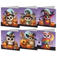 thumbnail image 2 of (IHK001) Tarjetas Hechas A Mano DIY Pintura Diamantes Deseos Diarios Tarjetas Felicitación Tarjetas Fiesta Gatos Halloween 6 Uds., 2 of 6