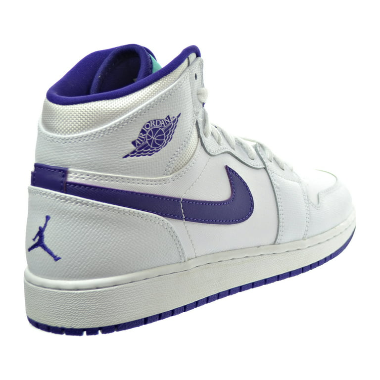 Air Jordan 1 Retro High GG Big Kid's Shoes White/Court Purple