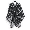 thumbnail image 3 of Baqcunre Clearance! Wraps for Women,Women's Shawl Wrap Poncho Cape Open Front Cardigan for Fall Winter Black, 3 of 10