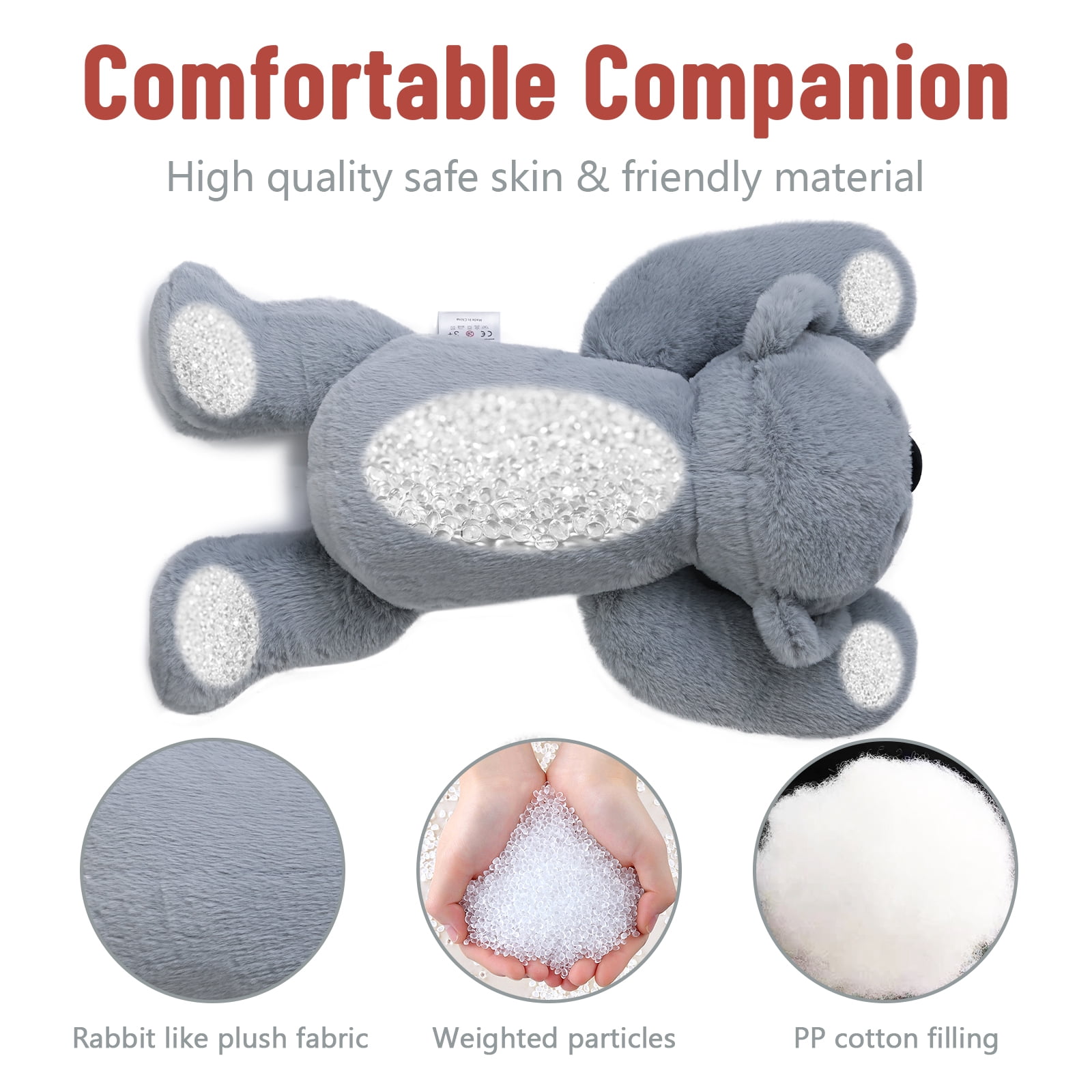 Niuniu Daddy Weighted Koala Stuffed Animal Plush Toy Body Pillow 3.3lb Soft Faux Fur 20 Inch Large