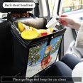 thumbnail image 2 of Snowy Plump Orange Cat Car Dumpster Leakproof Trash Can Organizer Waterproof Garbage Bin 8.66x8.66x5.9in Oxford Cloth, 2 of 8