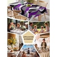 thumbnail image 5 of Purple Stripe Table Cloth, Black Grey White Gradient Striped Geometric Waterproof Tablecloth for Rectangle Tables, Reusable Washable Fabric Table Cover for Restaurant Kitchen Dining Tables 54"x108", 5 of 6