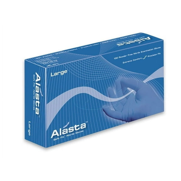 Dash Medical ALS100XL Alasta Nitrile Examination Gloves Powder Free XL 100/Bx
