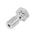 thumbnail image 3 of 2pcs Stainless Steel M10x1.25 Metric Thread Single Banjo Bolt Brake Fitting Adapter for Motorcycle Car, 3 of 5