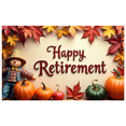 thumbnail image 1 of Happy Retirement Banner Backdrop Decoration for Party Golden Celebration Event Photography Props Background Decoration Retirement Party Banner, 1 of 4