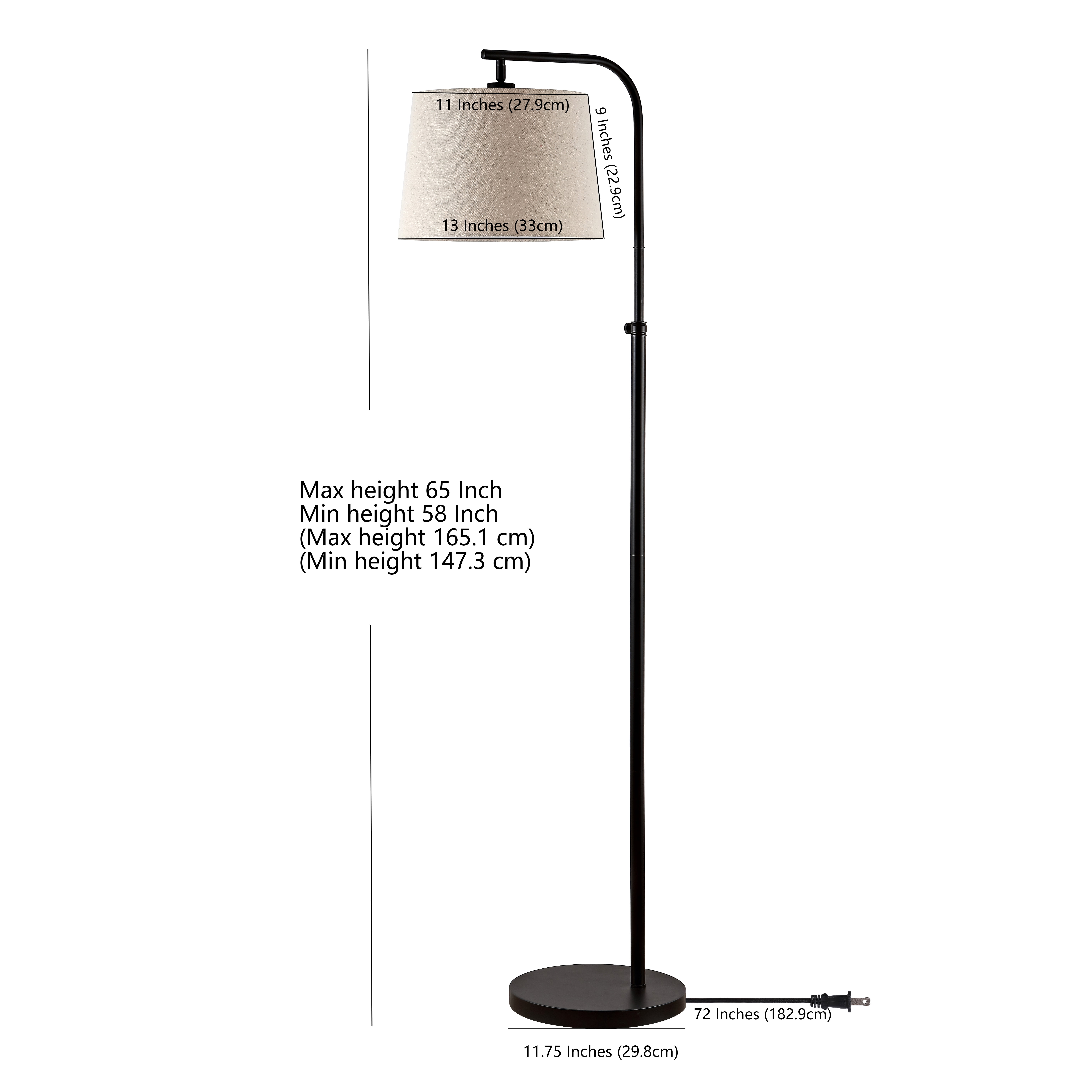 SAFAVIEH Winley Mid-Century Adjustable Floor Lamp, Oil Rubbed Black