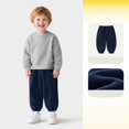 thumbnail image 4 of XQYLOS Toddler Boys Girls Autumn Winter Solid Color Elastic Waist Pants With Pockets Casual School Trousers Daily Wear Comfortable Pants Playtime Bottoms, 4 of 4