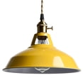 thumbnail image 4 of Claxy Yellow Plug in Pendant Light Barn Style Swag Hanging Lamp, 4 of 7