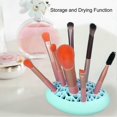 thumbnail image 3 of Makeup Brush Holder Silicone Organizer Display Base Beauty Brush Drying Storage Stand for Brushes Lipsticks Pen, 3 of 5