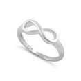 thumbnail image 1 of Stackable 925 Sterling Silver Oxidized Platinum Plated Infinity Women Ring, 1 of 2