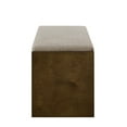 thumbnail image 6 of 47" Modern Accent Bench with Lower Shelf Storage, Padded Seating for Living Room & Bedroom, Stylish Compact Design, Linen Upholstery, 6 of 7