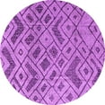 thumbnail image 1 of Ahgly Company Indoor Round Abstract Purple Modern Area Rugs, 6' Round, 1 of 4