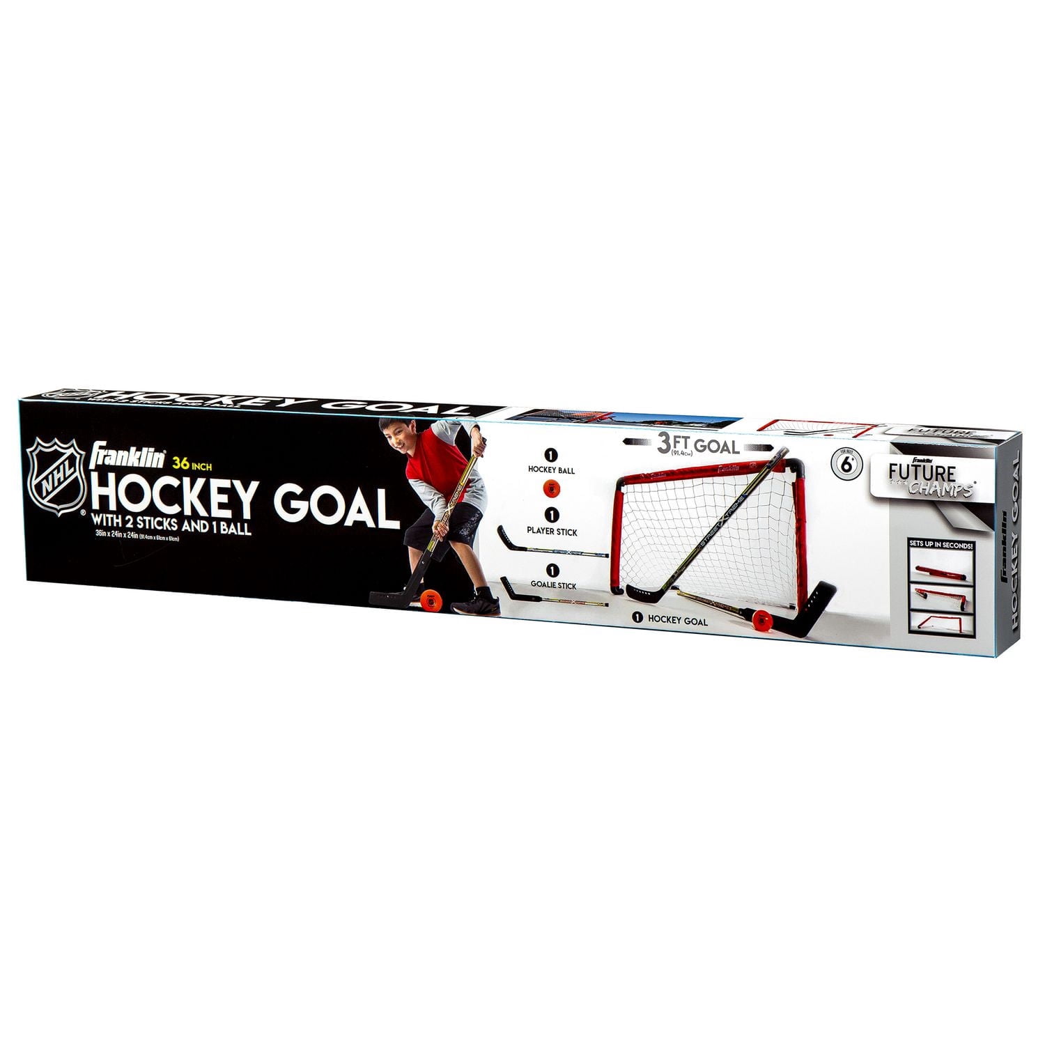 Franklin Sports 36" NHL Hockey Goal with 2 Sticks