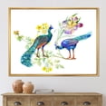 thumbnail image 2 of Designart 'Iris Flowers and Peacocks' Traditional Framed Canvas Wall Art Print, 2 of 5