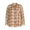 thumbnail image 6 of Terra & Sky Women's Plus Size Button Woven Top, 6 of 6