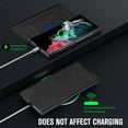 thumbnail image 4 of Allytech Magnetic Case for Samsung Galaxy S24 Plus, Support Wireless Charging, Card Slot & Kickstand, [Comfortable Touch] Luxury PU Leather Anti-Fingerprint Shockproof Oil-Proof Flip Case - Black, 4 of 7