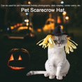 thumbnail image 3 of Sombrero De Espantapájaros Para Mascotas, Con Banda Elástica Sombrero Para Mascotas De Halloween Duradero Y Fácil De Limpiar 9.84x6.69x0.39 Pulgadas Para Fotografía Navideña, 3 of 7
