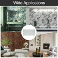 thumbnail image 6 of Uxcell 10pcs Peel and Stick Wall Panels 31.5" x 15.7" Skin Feel Brick Wallpapers (34.4 Sq. Ft. / 3.2 Sq.m. Coverage) Marble Tiles Adhesive Backsplash, Medium Grey, 6 of 6